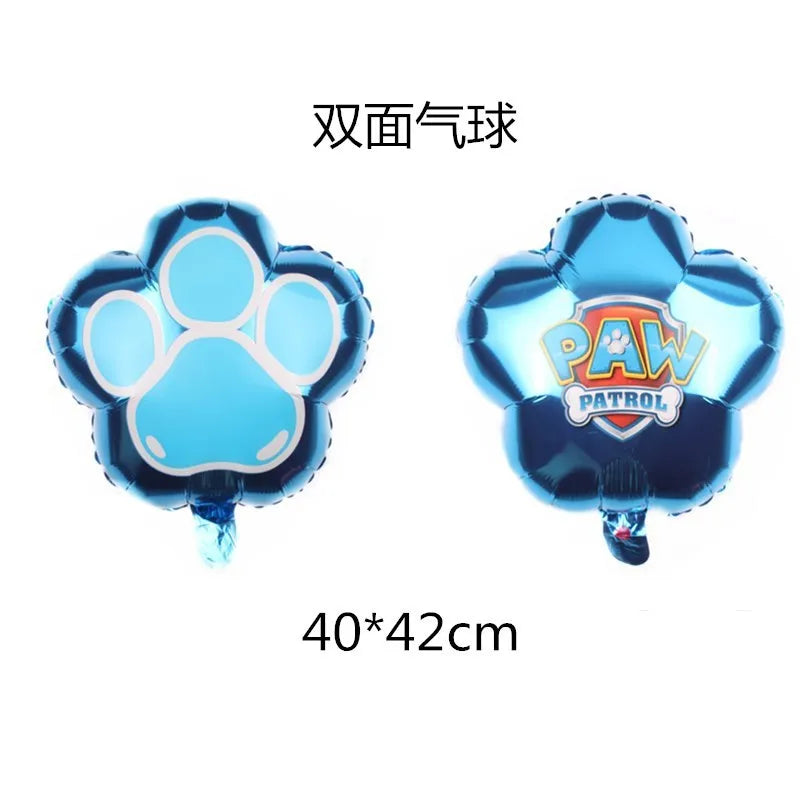 Paw Patrol Dog Paw Cute Cartoon Aluminum Foil Latex Balloons Party Decor Kids Classic Toys Helium Air Inflatable Balls Supplies