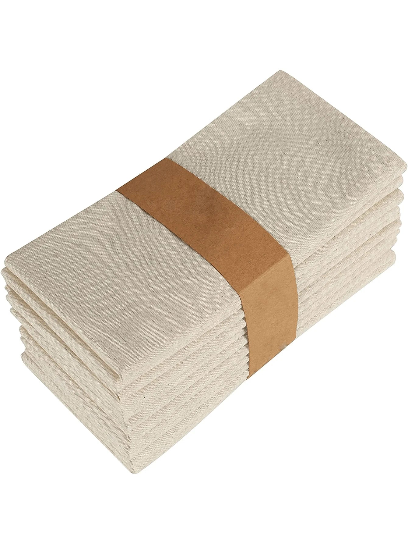 10pcs Linen Napkins Cloth 45x45cm Beign Nakin for Table Decoration, Dinner Towel for Wedding Party, Home