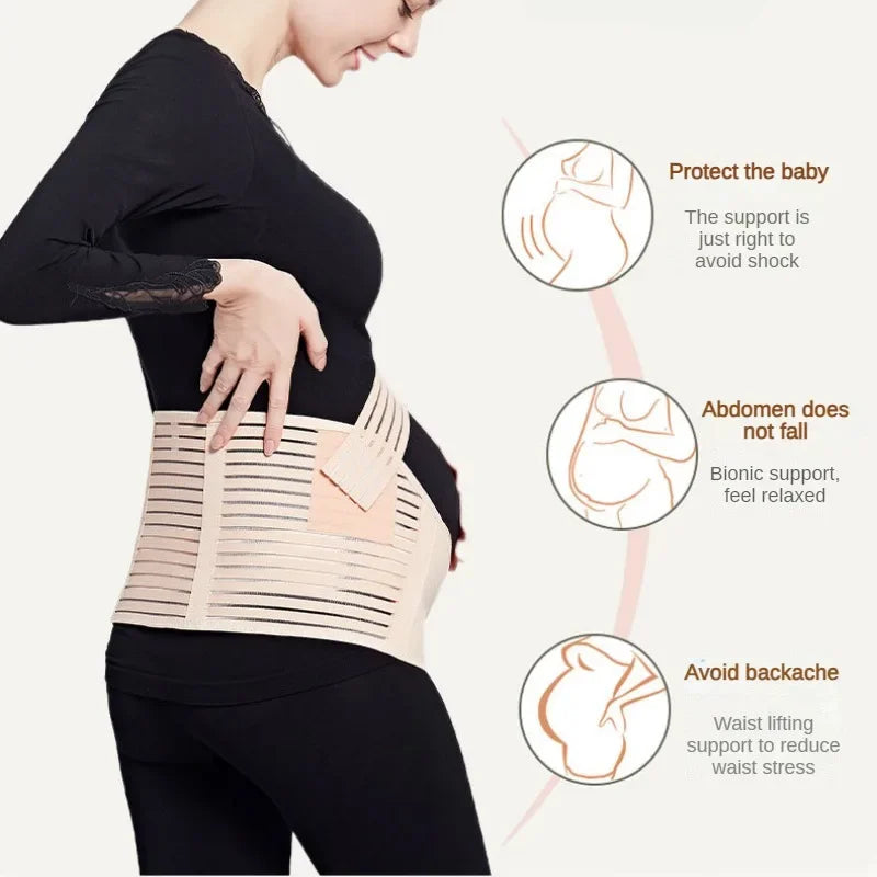 M/L/XLPregnant Women Support Belly Band Back Clothes Belt Adjustable Waist Care Maternity Abdomen Brace Protector Pregnant Women