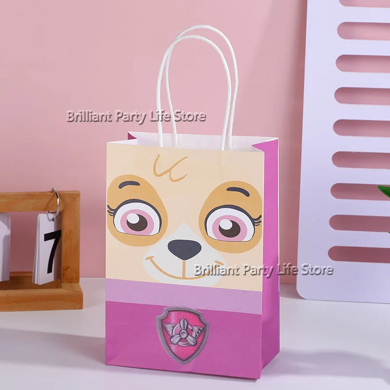 Paw Patrol Cartoon Gift Bag Shopping Bag Candy Biscuit Storage Bag Portable Handbag Pouch Party Supplies Baby Shower