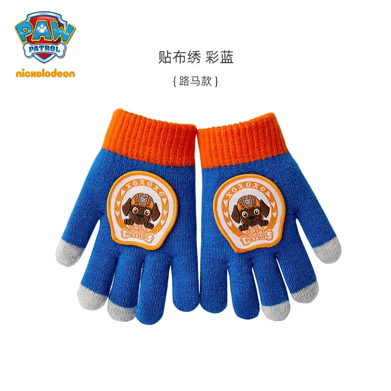 Paw Patrol Kids Gloves Fashion Autumn Winter Knitted Warm Gloves Children Cartoon Outdoor Mittens Boys Girls Accessories Gifts