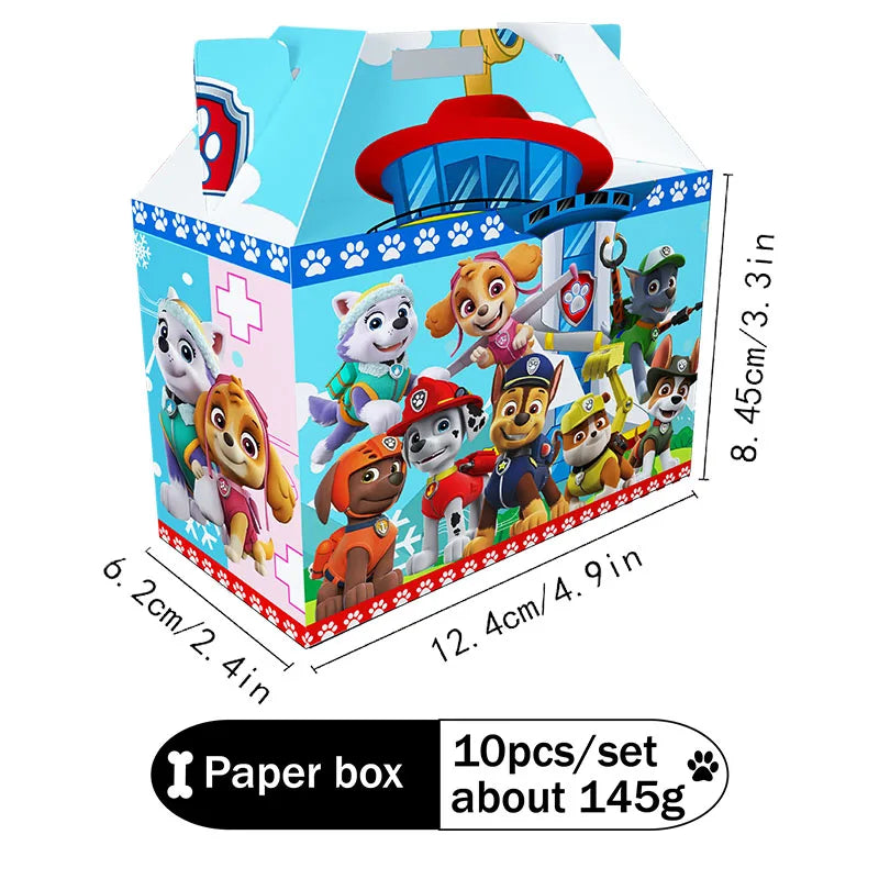 Paw Patrol Snow dog Everest Cartoon Animation Theme Birthday Party Decorations Disposable Sticker Balloon Paper Plates Supplies