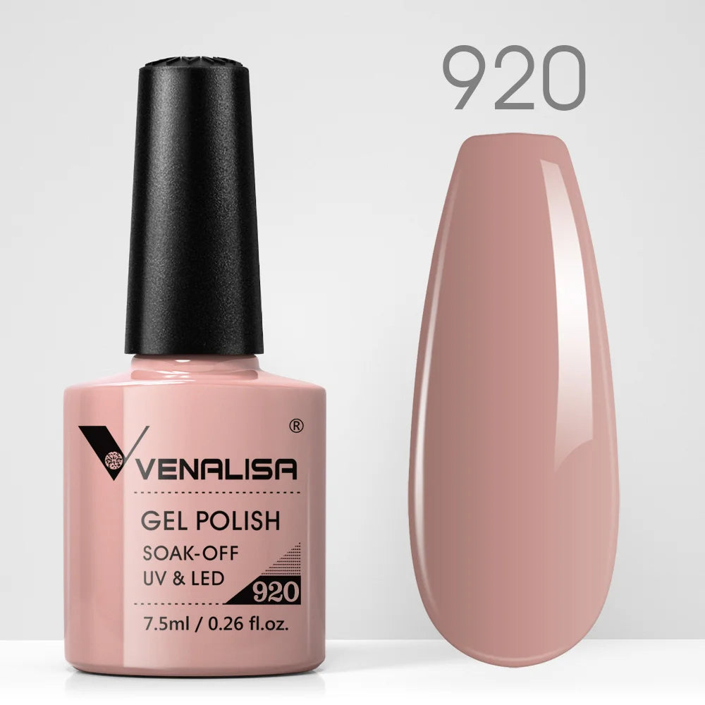 VENALISA Nail Gel Polish Full Coverage Holographic Camouflage Nail Varnish Manicure Lacquer Polish Soak Off UV LED Lacquer 7.5ML