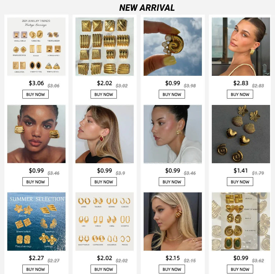 Uworld Delicate Shiny Zircon Freshwater Pearl 18K PVD Gold Plated Stainless Steel Pendant Earrings Trendy Jewelry for Women