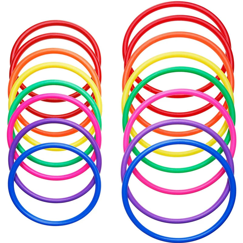 10 Pcs Plastic Toss Rings Target Throw Carnival Backyard Park Games Kids Intelligence Development Educational Exercise Toy