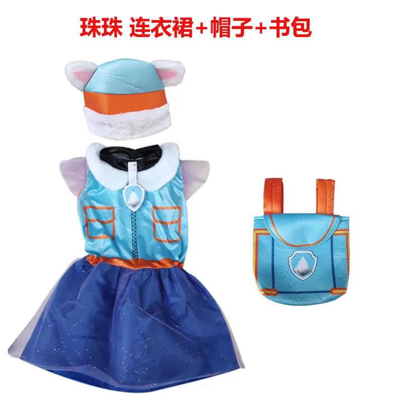 PAW Patrol Cartoon Rocky Rubble Skye Marshall Zuma Chase Cosplay Costume Halloween Purim Kids Birthday Party Gift Fancy Dress