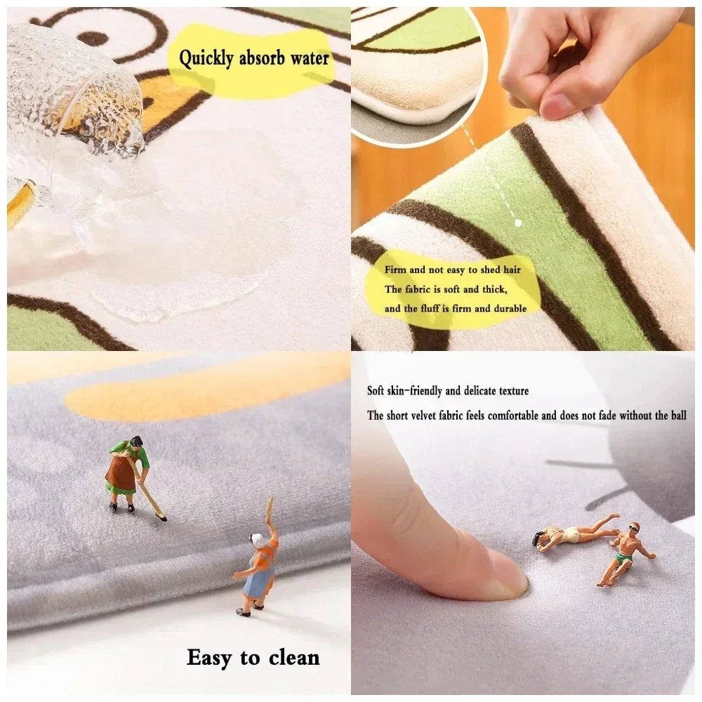 Christmas Tree Santa Claus Elk Christmas Entry Door Floor Mat Festive Decorations Carpet Bathroom Anti-slip Mat Entrance Doormat