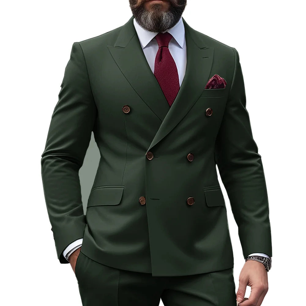 Ensemble de costume 2 pièces double boutonnage