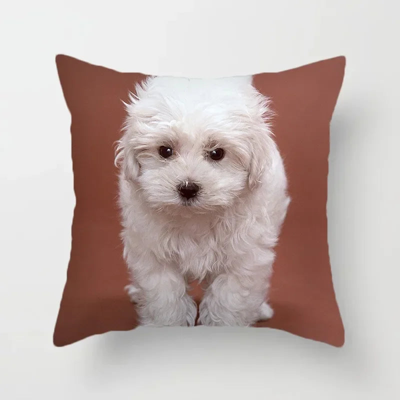 Golden Retriever Pet Dog Pattern Printed Pillow Cover Fashionable Luxury Home Decoration Office Seat Cushion Cover