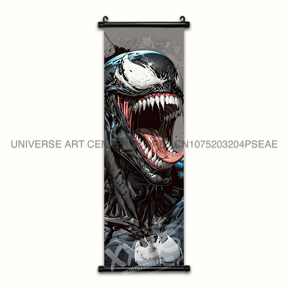 Marvel Poster Black Panther Home Decor The Avengers Wall Art Venom Hanging Painting Spider Man Scrolls Picture Wolverine Mural