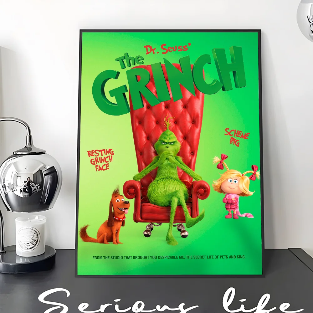 Film The G-Grinch C-Christmas DIY Sticky Poster Whitepaper Prints Posters Artwork Vintage Decorative Painting