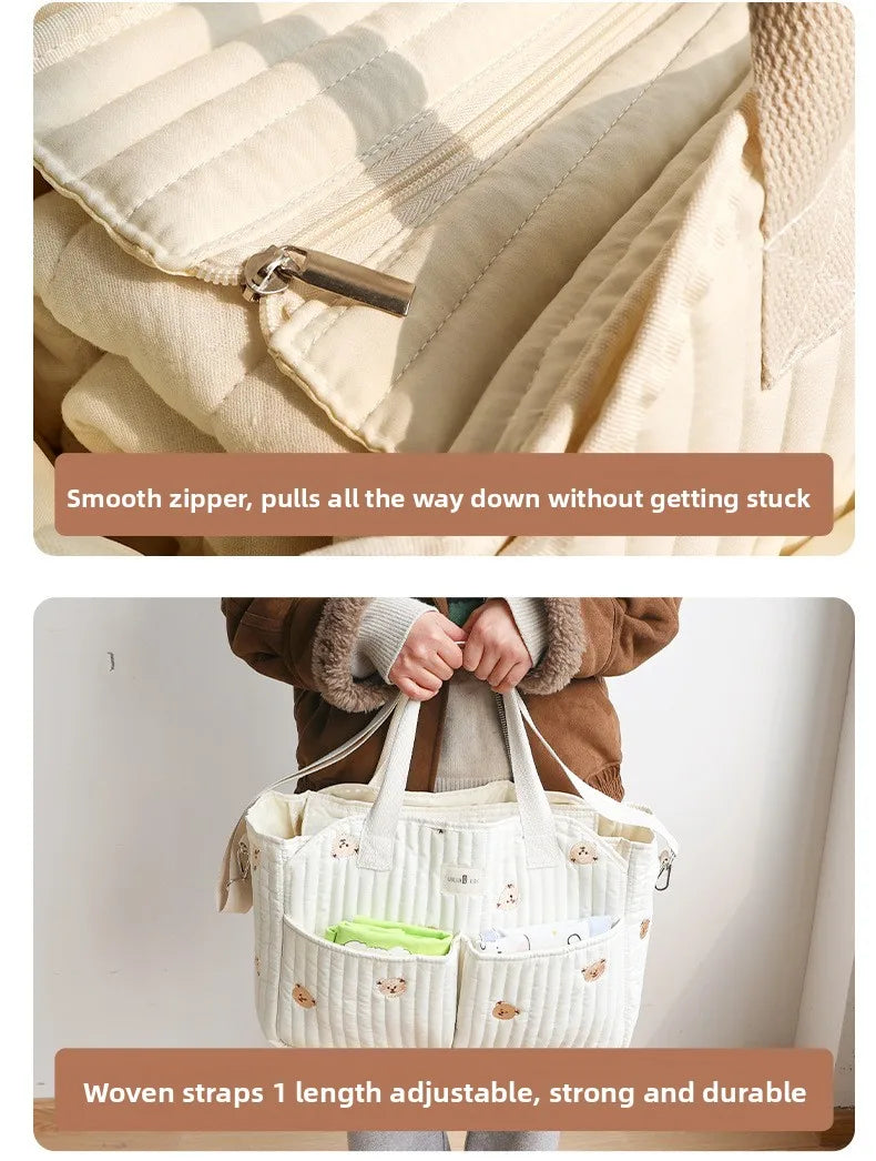 Baby Diaper Bag Large Capacity Baby Outing Portable Handbag Storage Diaper Bag Multi-functional Messenger Mommy Bags