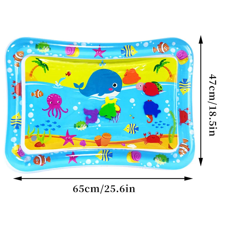 1pc Blue Whale Inflatable Playing Mat PVC Baby Play Water Mat Toddler Pad Kids Early Education Activity Toys Mat Cushion Gift