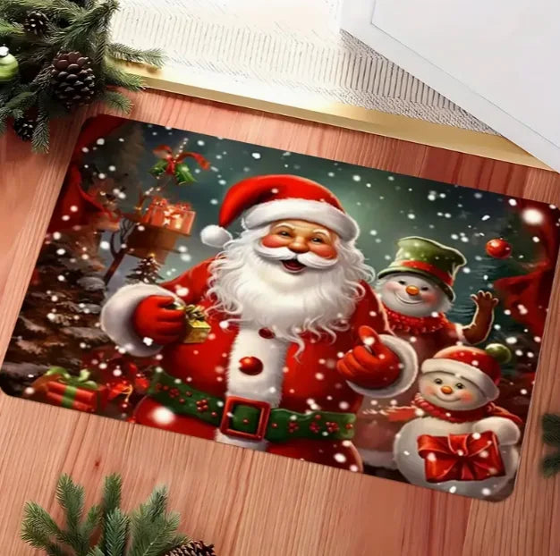 Christmas Gnome Pattern Door Mat Soft Carpet  Living Room Kitchen Bedroom Bathroom Laundry Room Christmas Home Christmas Decor