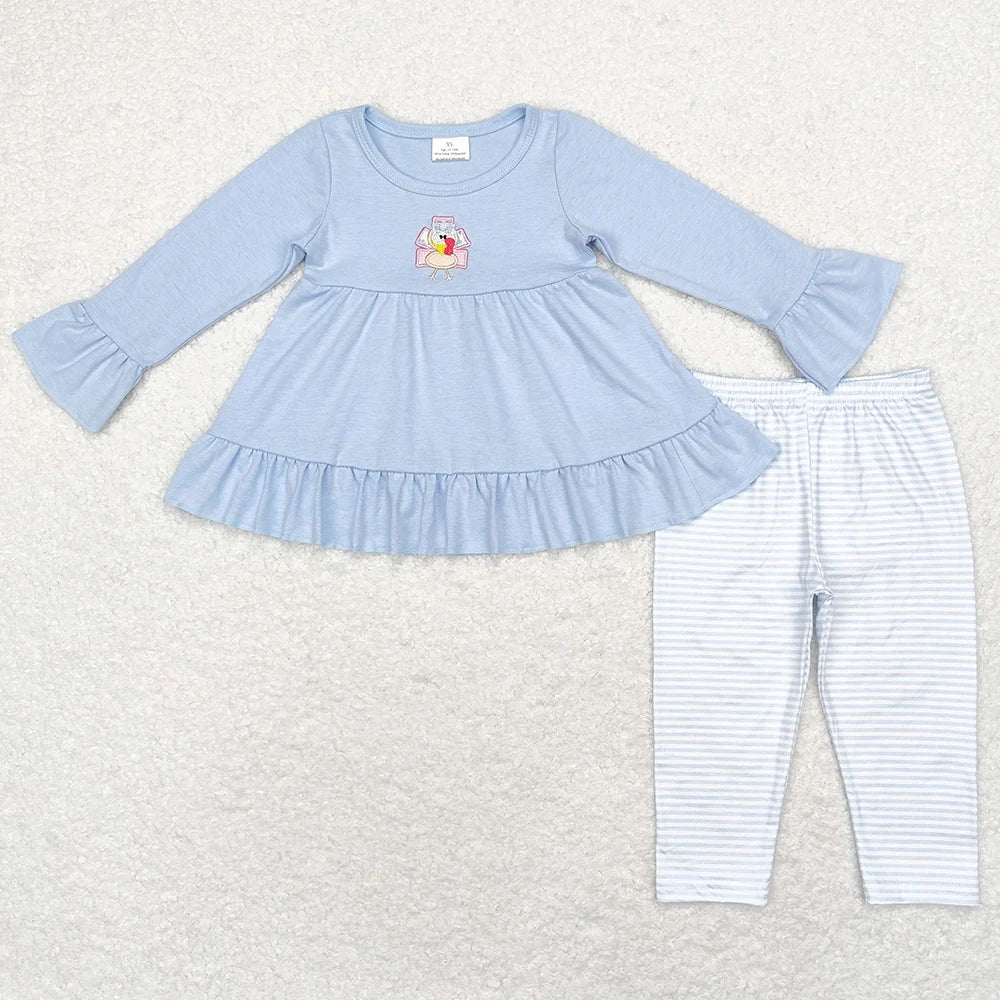 Hot Sale Baby Girls Clothes Thanksgiving Turkey Sibling Clothing Outfits Boutique Boys Clothes Infant Baby Rompers Girls Dress