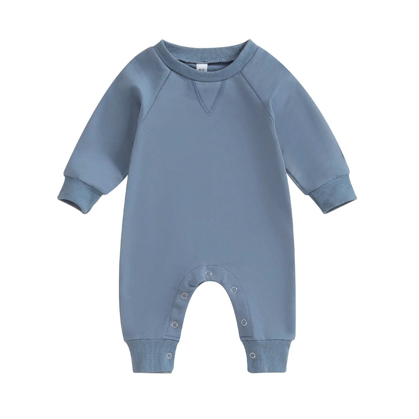 FOCUSNORM 7 Colors Newborn Baby Girls Boys Casual Romper 0-18M Solid Long Sleeve Button Jumpsuits Clothes