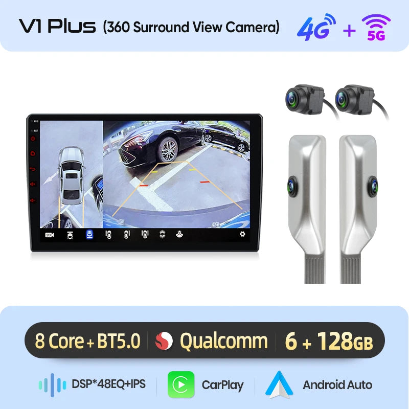 Junsunun CarPlay Android Auto Car Radio for Mercedes-Benz Vito 2 W639 Viano 2 2003-2015 GPS Intelligent Systems Stereo Multimedia