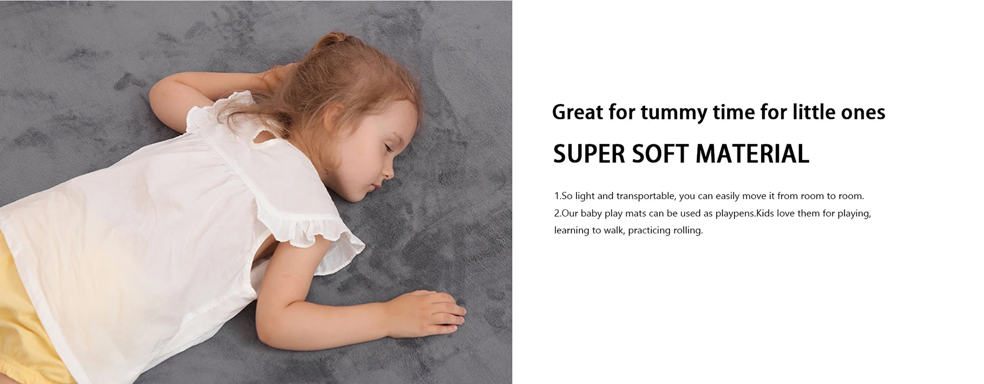 Huloosleep 4 Colors Baby Crawling Play Mats Non-Slip Thick Soft Foam Baby Activity Gym Carpet Baby Game Children's Safety Rug