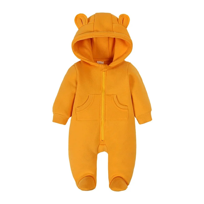 2025 autumn and winter new animal shaped thick jumpsuit baby clothes newborn leg hugging crawling clothes