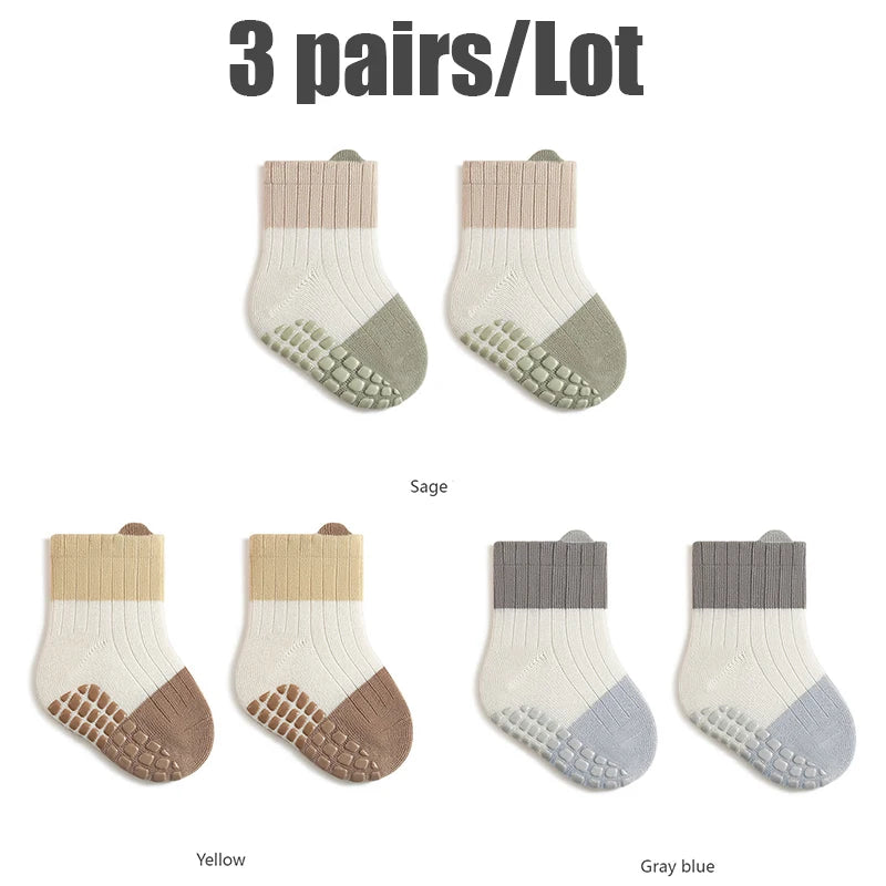 5/3 Pair Anti-Slip Baby Socks For Newborn Babies Anti-slip Socks For Children Comfortable Fit Socks For Baby Accessories Newborn