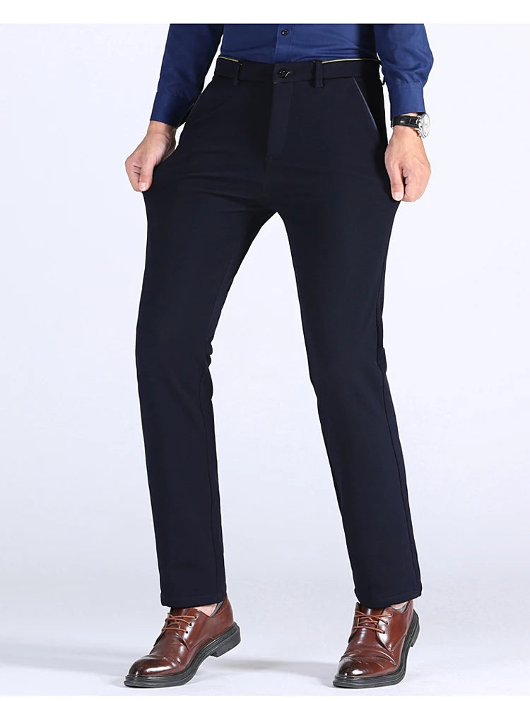 Pantalon chaud droit slim épaissi collection hiver 2025