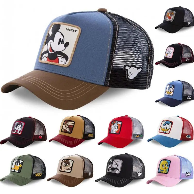 Cartoon Disney Mickey Goofy Sun Protection Baseball Casquette de baseball Kawaii Donald Duck Visière d'extérieur Chapeau de sport Chapeau de maille de camionneur réglable