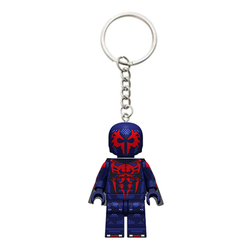 Marvel Spiderman Doll Universe Miles Gwen Cartoon Cute Building Blocks Assembled Toy Ornament Keychain School Bag Pendant Gift