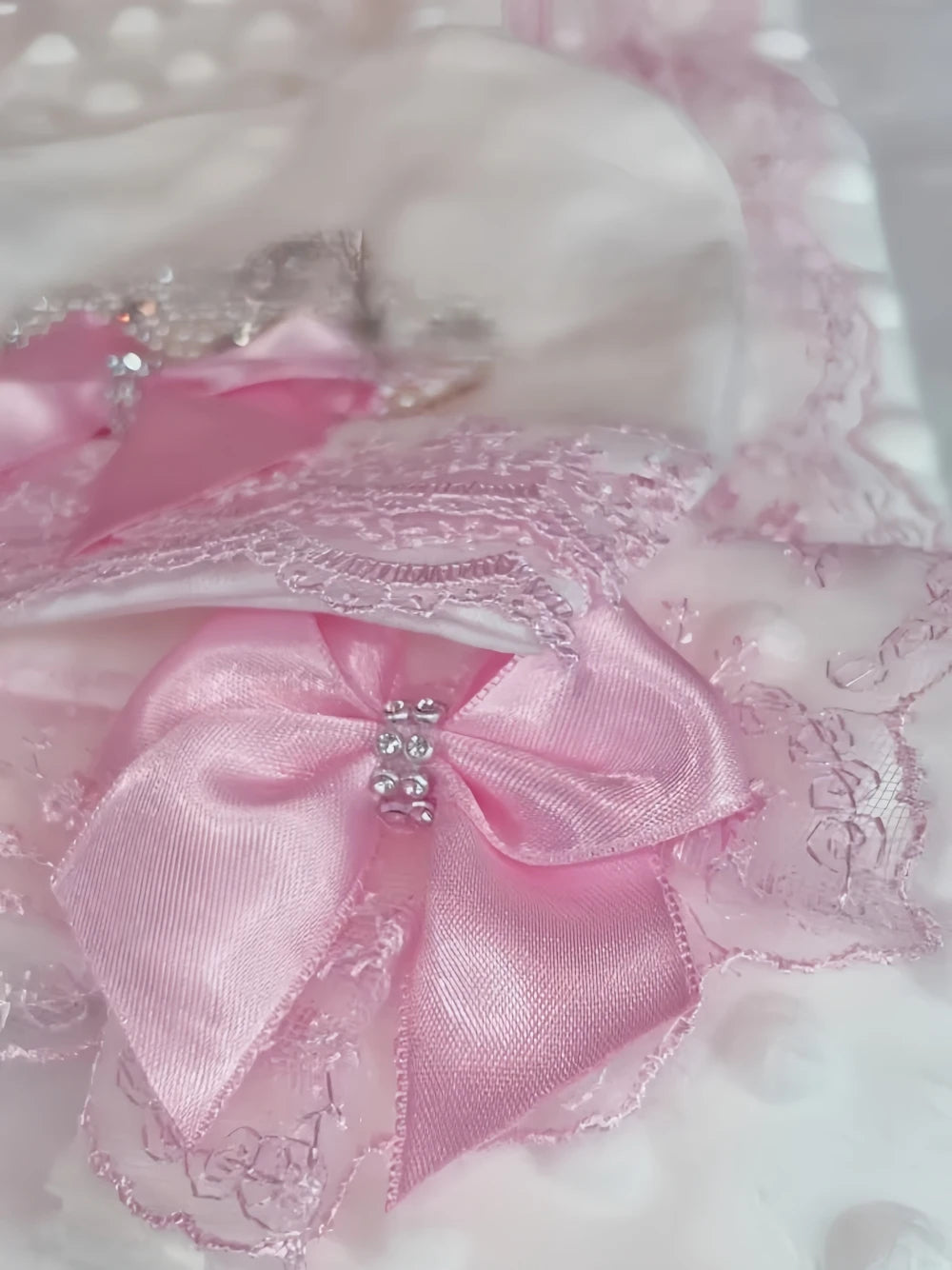 Customized Baby Name Newborn Pink Crown Jewels Gift Set 3pcs Outfits Pajamas Receiving Blanket Welcome Home Ceremonial dress