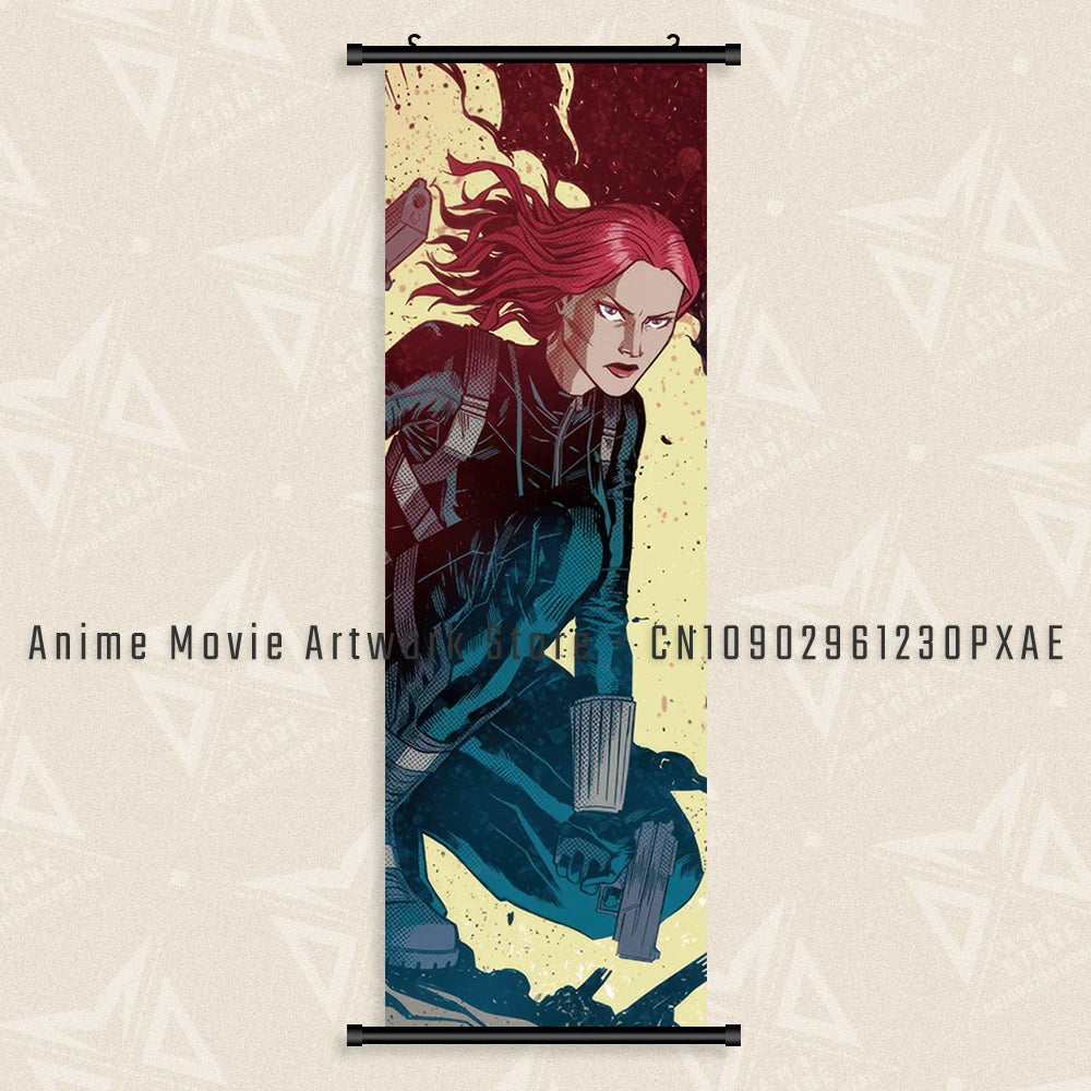 Marvel The Avengers Wall Art Scrolls Pictures Movie Characters Poster Hanging Painting Iron Man Canvas Print Home Decor Mural