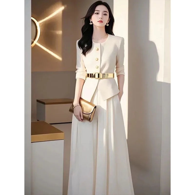 Single/set, Autumn New High-end Women's Clothing Fashion Foreign-style Professional Xiaoxiangfeng Jacket Culottes Two-piece Set