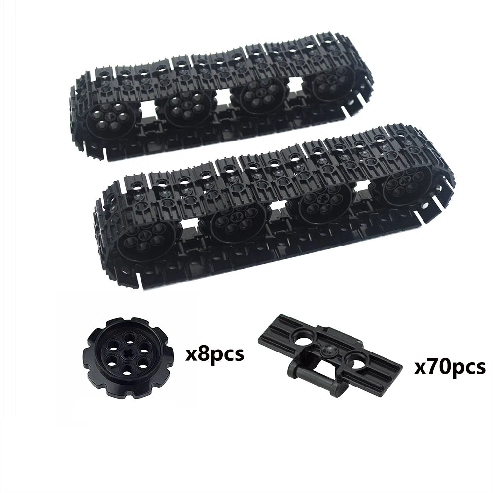 Technical Bricks Bulk Chain Link Caterpillar Tread Tank Track Model Parts Classical Building Blocks Toys 3873 57519 88323 3711