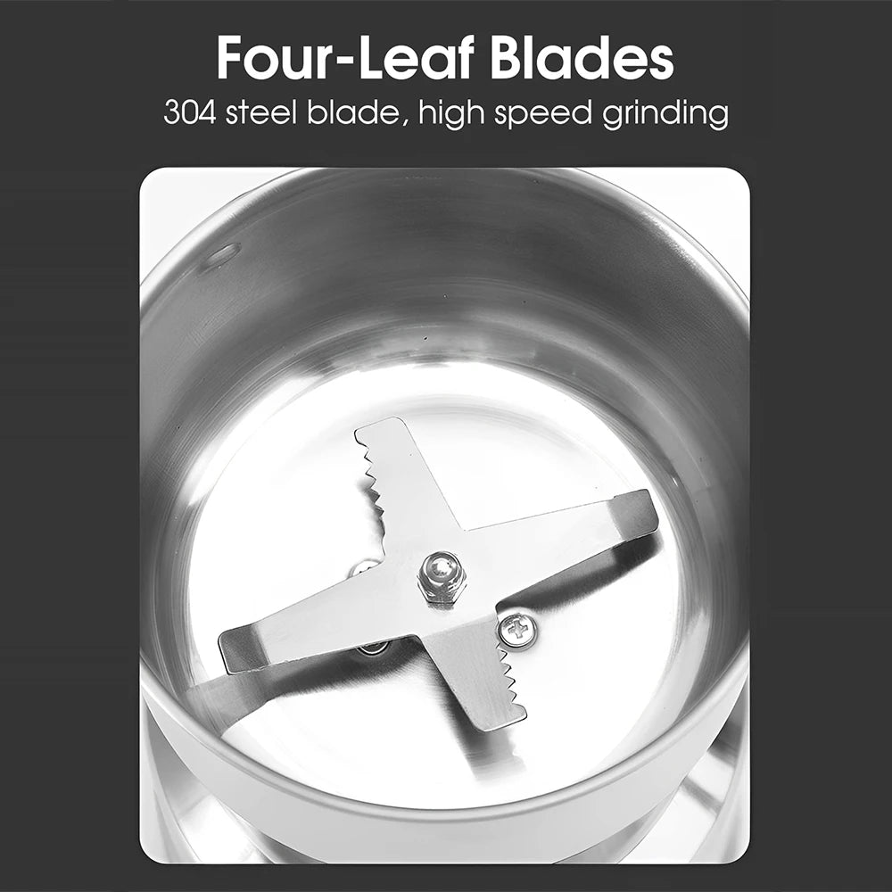 2025 Electric Spice Pepper Coffee Grinder 4-Blade Mini Grain Grinder 300ml Ultra-Fine Baby Food Mill Kitchen Household