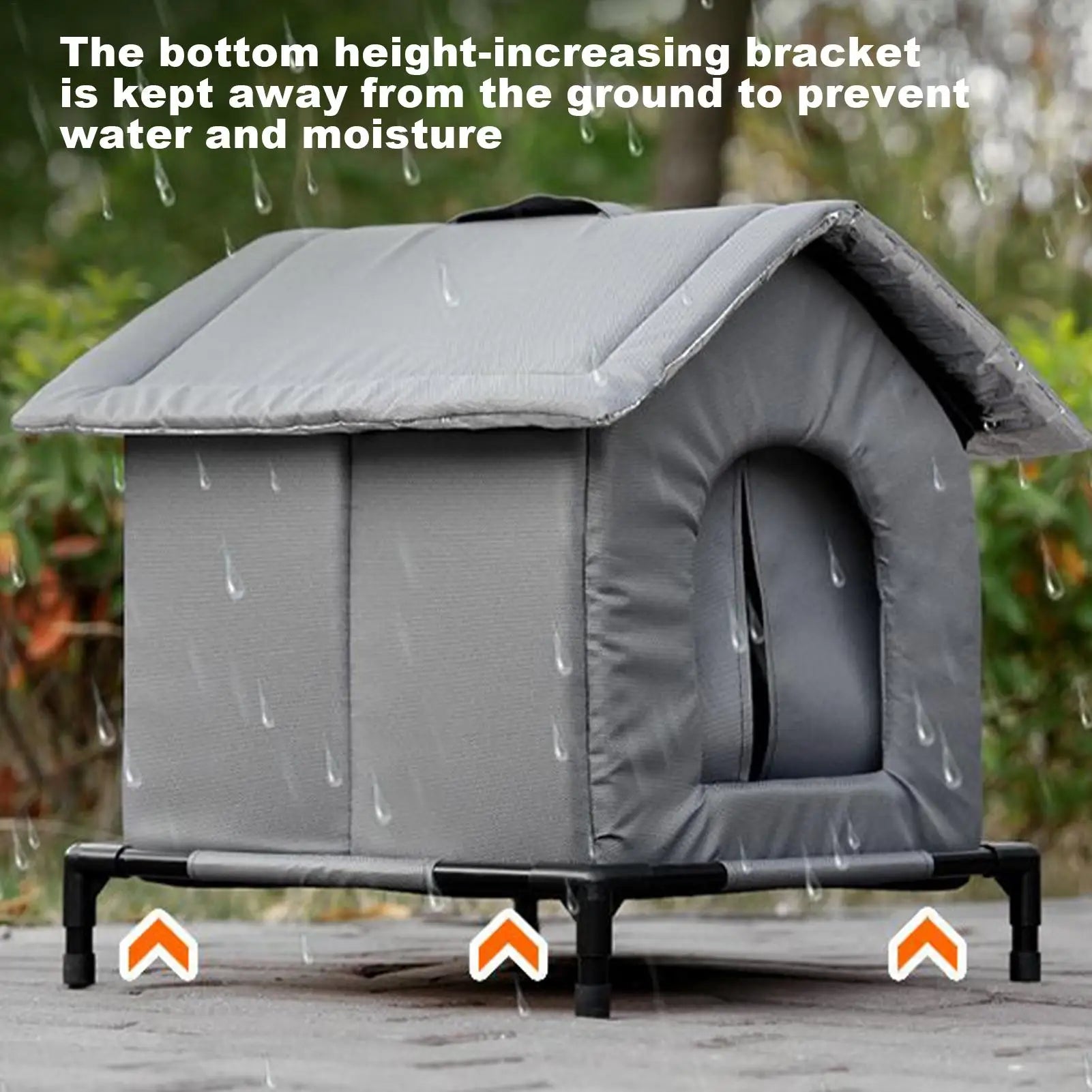 Winter Outdoor Cat House Warm Windproof washable Cat Shelter Insulated Animals Cave Cold Weather Nest For Backyard Garden Garage