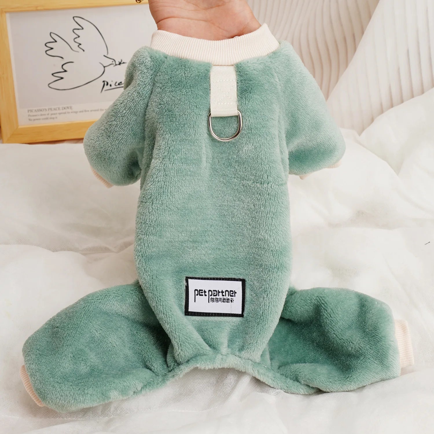 Dog Winter Clothes Fleece Clothing Warm Overalls Pajamas For Small Medium Dogs Shih Tzu Dachshund Puppy Jumpsuit Costume Suit XL