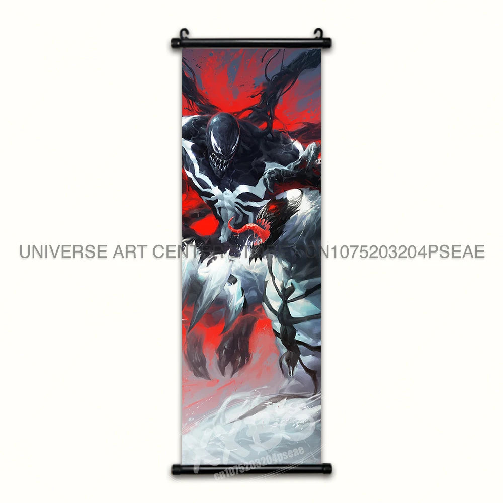 Marvel Poster Black Panther Home Decor The Avengers Wall Art Venom Hanging Painting Spider Man Scrolls Picture Wolverine Mural