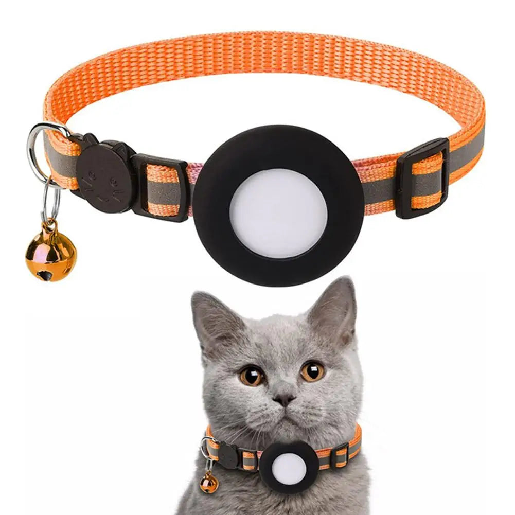 Pet GPS Bluetooth With Bell Cute Reflective Night Cat Address Footprint Collar Pendant Tracking Dog Bird Anti-Lost O9M7