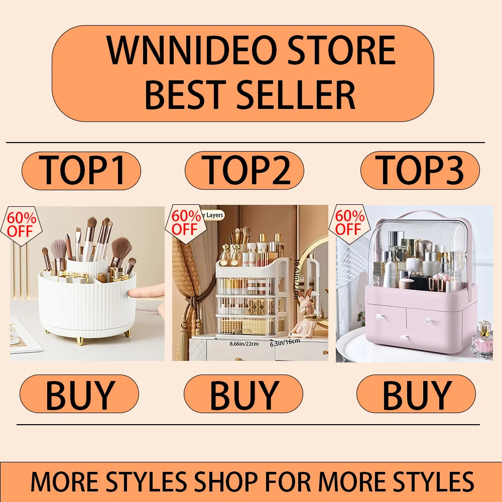 Boîte de rangement cosmétique avec tiroir