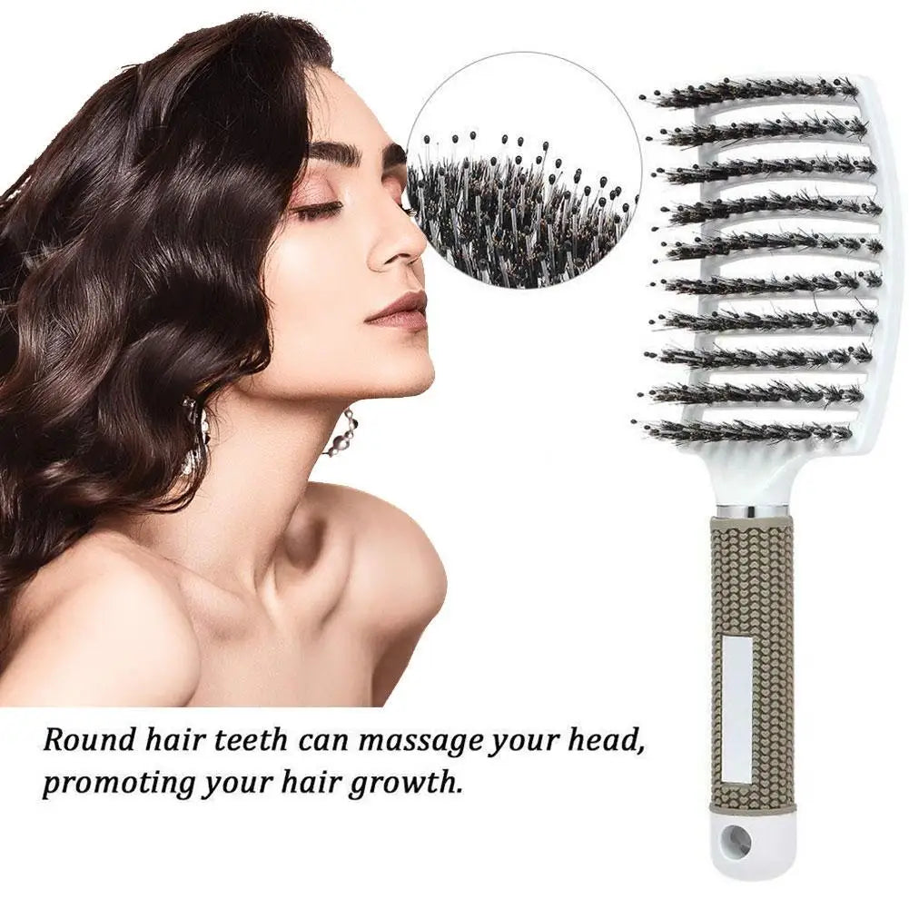 Brosse à cheveux, cheveux bouclés ou mouillés pour femmes, peigne de massage du cuir chevelu, outils de coiffure de salon pour femmes