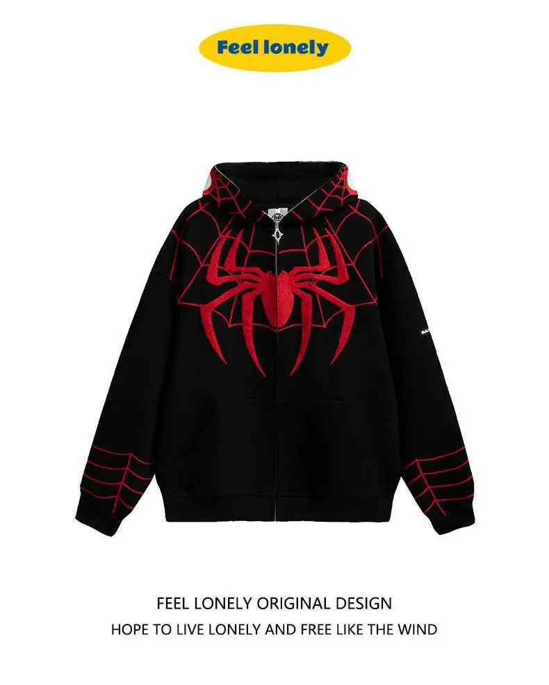 Anime Marvel Spider Man Hoodie 3D Digital Printing Hoodie Fashion Hip Hop Sweatshirt Zipper Top Women'S Coat Couple Holiday Gift
