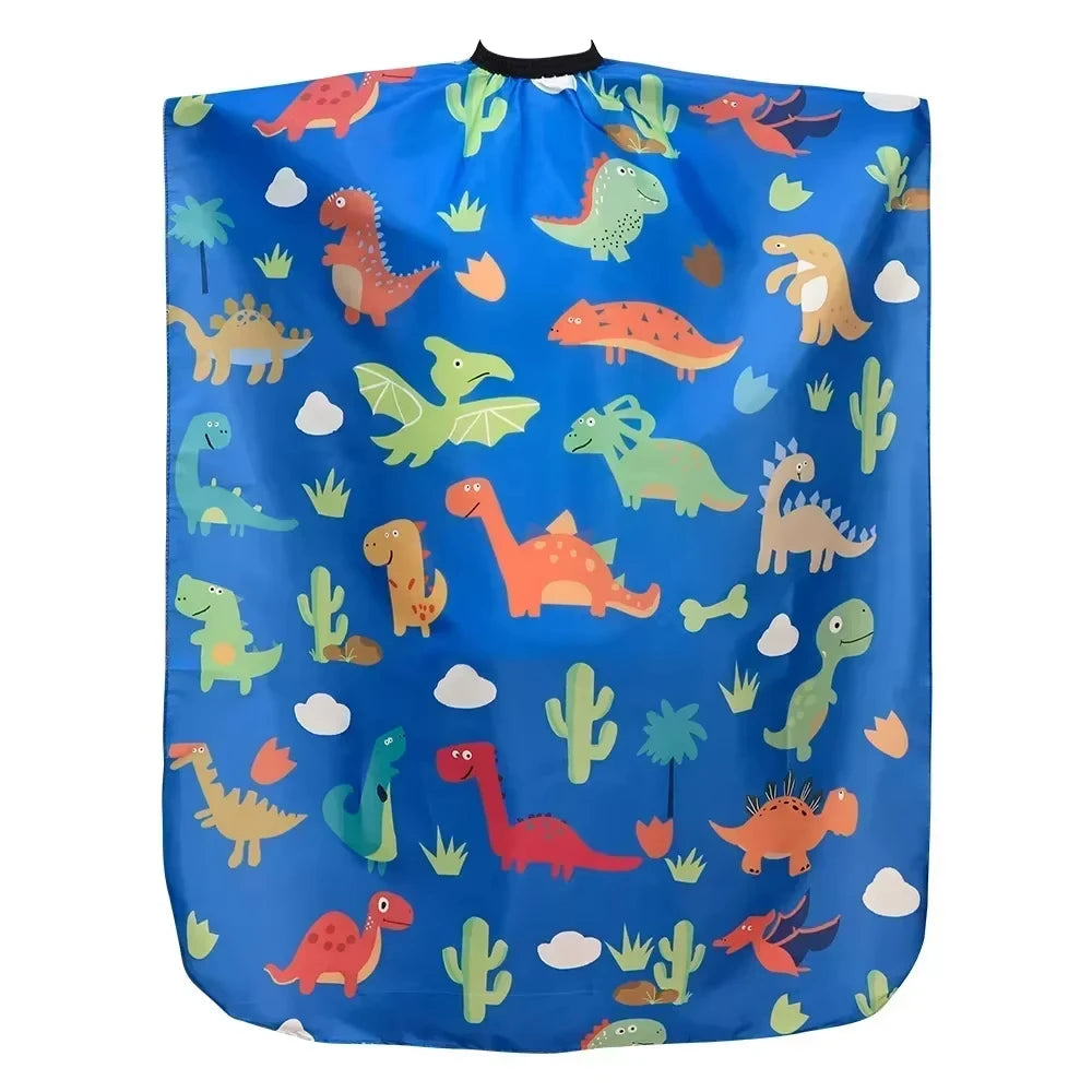 Children's Cute Cartoon Hairdressing Cape Hair Cut Styling Gown Barbershop Haircut Cape Hairdresser Cloth for Kids