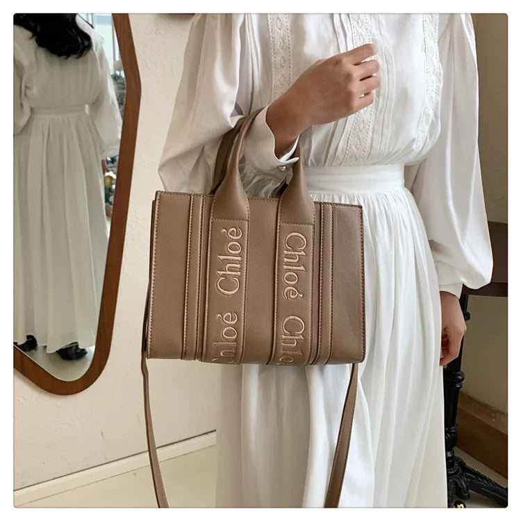 ‌2025 Fashion Embroidery Handbag - Adjustable Shoulder Tote, Crossbody Purse, Trendy & Practical, Perfect for Daily Outfits‌