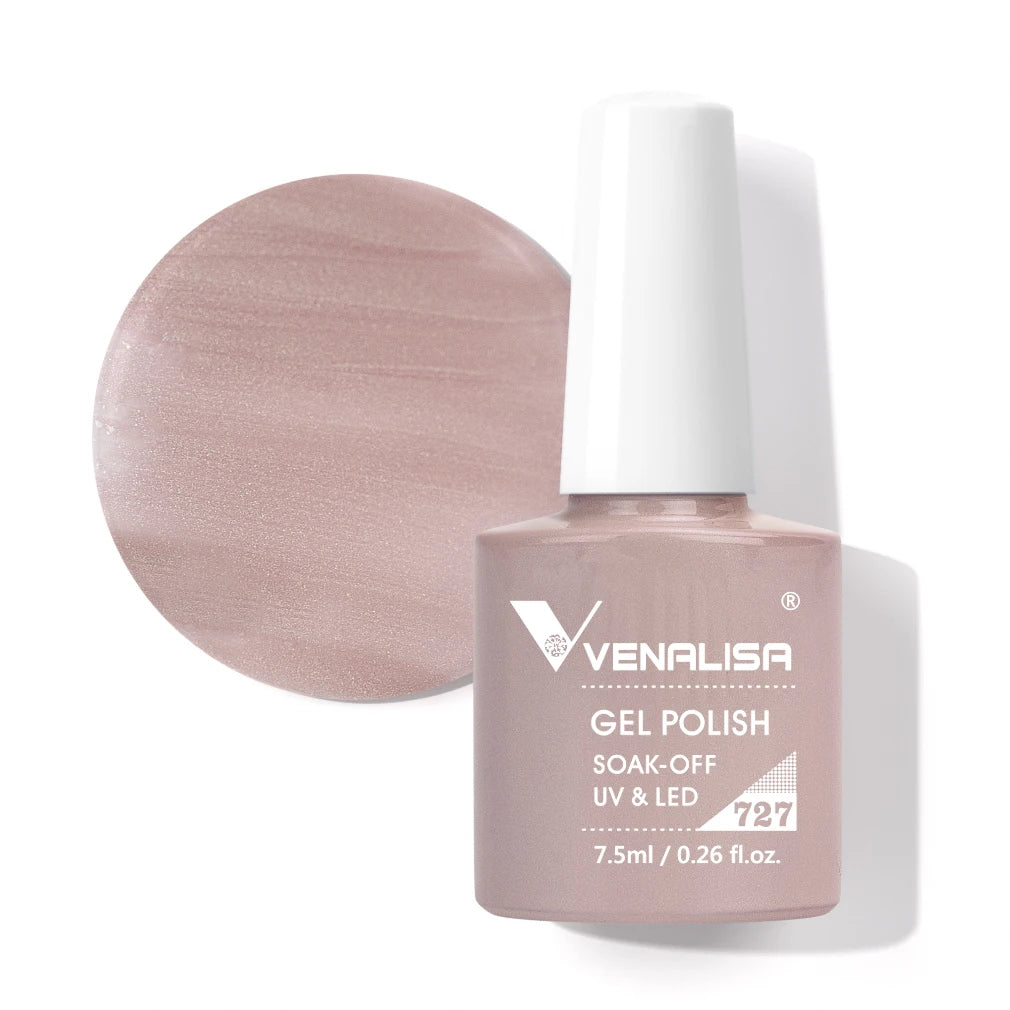 VENALISA Nail Gel Polish Full Coverage Holographic Camouflage Nail Varnish Manicure Lacquer Polish Soak Off UV LED Lacquer 7.5ML