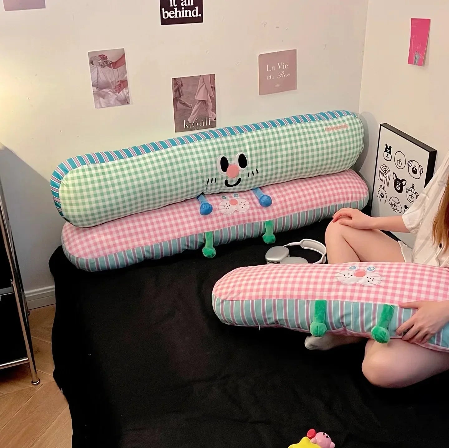 وسادة جانبية لسرير غسيل ملابس، وسادة نوم جانبية للأولاد، وسادة دوبامين للبنات