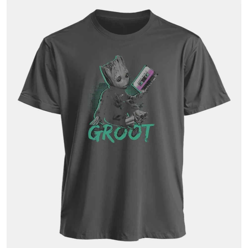 Marvel Men's and Women's T-shirts Groot Summer American Spring and Autumn New Classic Oversized Sporty Style Short-sleeved