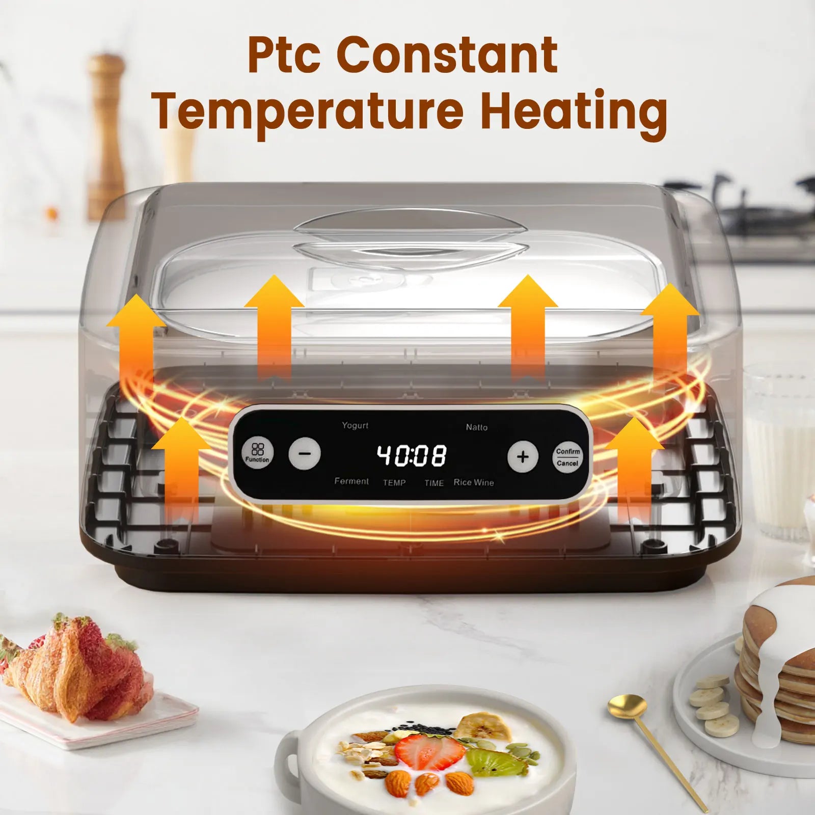 Eco-friendly Probiotic Yogurt Maker with Timer Intelligent Constant Temperature Fermentation Machine For yogurt,natto, rice-wine