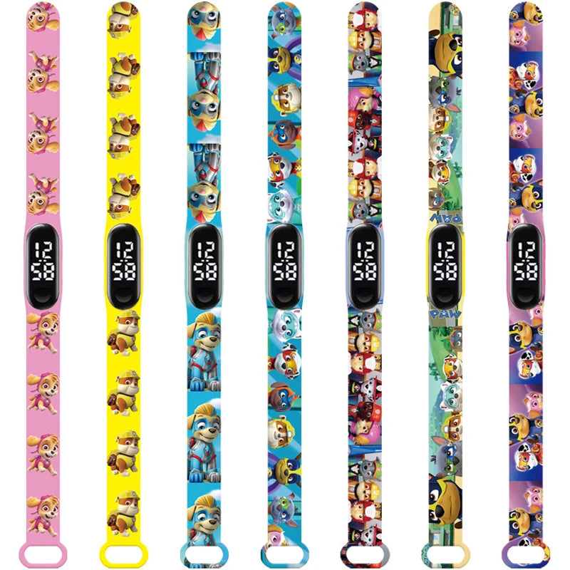 Paw Patrol Watch Anime Children's Watches Chase Marshall Rubble LED Touch Electronic Waterproof Kids Watches Birthday Gifts
