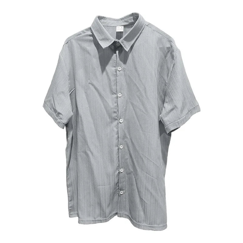 Summer European and American Style Men's Clothing Short Sleeve Cardigan Suit Men's Casual Loose Short Sleeves Shorts Beach Suit