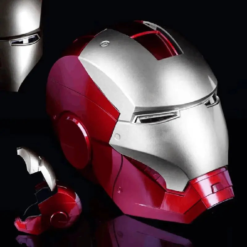 Marvel Iron Man Helmet Mk Jarvis Wearable Automatic Opening And Closing Hood Deformable Luminous Hood Mechanical Arm Toy Gifts