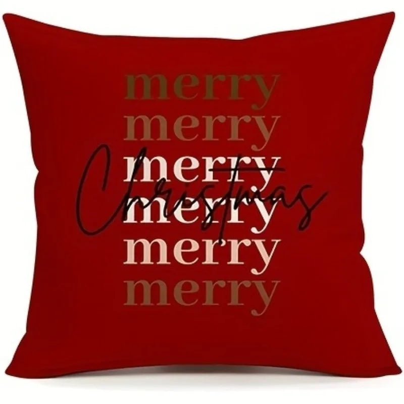 Christmas Pillow Cover Holiday Decoration Preferred 18x18 inches Skin-friendly and soft Multiple patterns Sofa Home Decoration