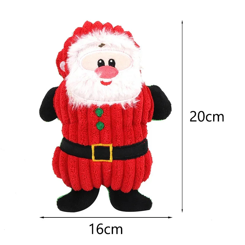 Christmas Cat Dog Squeaky Toys Plush Pet Chew Toy for Small Dogs Chihuahua Puppy Yorkie mascotas Accessories juguetes para perro